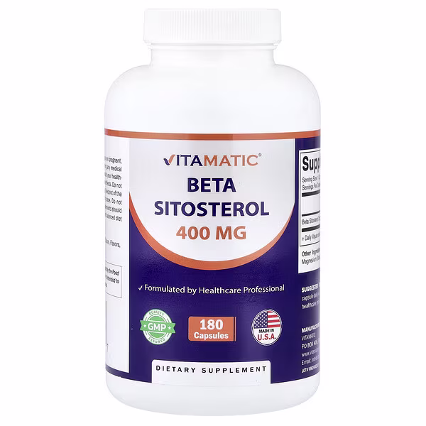 Vitamatic, Beta Sitosterol, 400 mg, 180 Capsules