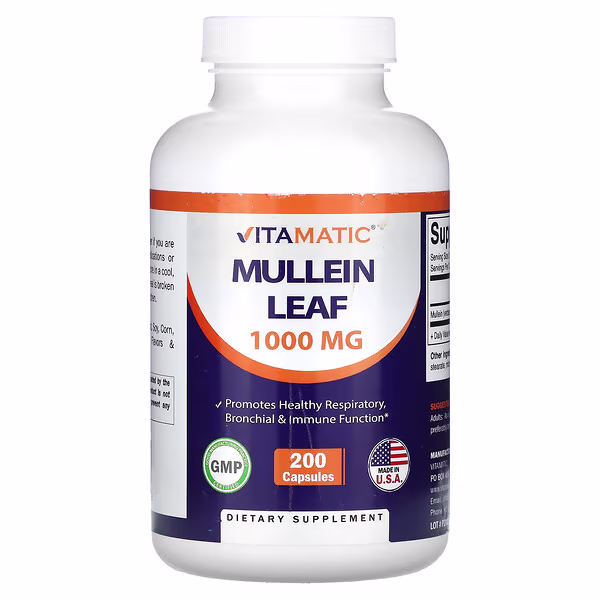 Vitamatic, Mullein Leaf, 200 Capsules (333 mg per Capsule)