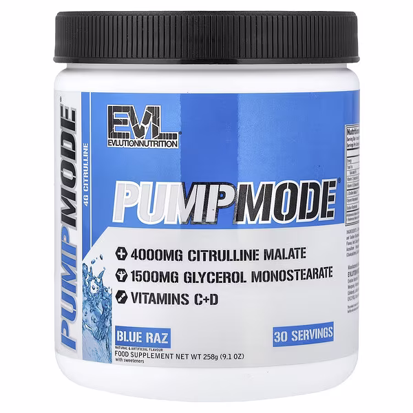 EVLution Nutrition, PumpMode®, Blue Raz, 9.1 oz (258 g)