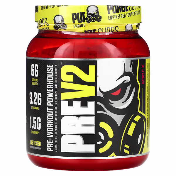 MuscleSport, Pre V2, Pre-Workout Powerhouse, Candy Riot, 17.64 oz (500 g)