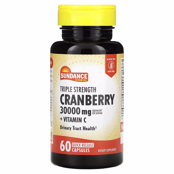 Sundance Vitamins, Triple Strength Cranberry, 10,000 mg, 60 Quick Release Capsules