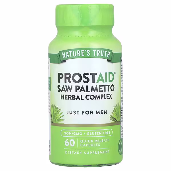 Nature's Truth, ProstAid™ Saw Palmetto Herbal Complex, 60 Quick Release Capsules