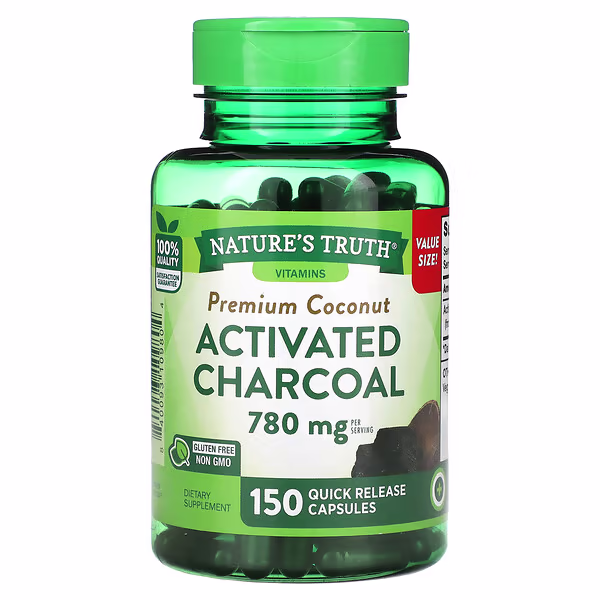 Nature's Truth, Vitamins, Premium Coconut Activated Charcoal, 150 Quick Release Capsules (260 mg per Capsule)