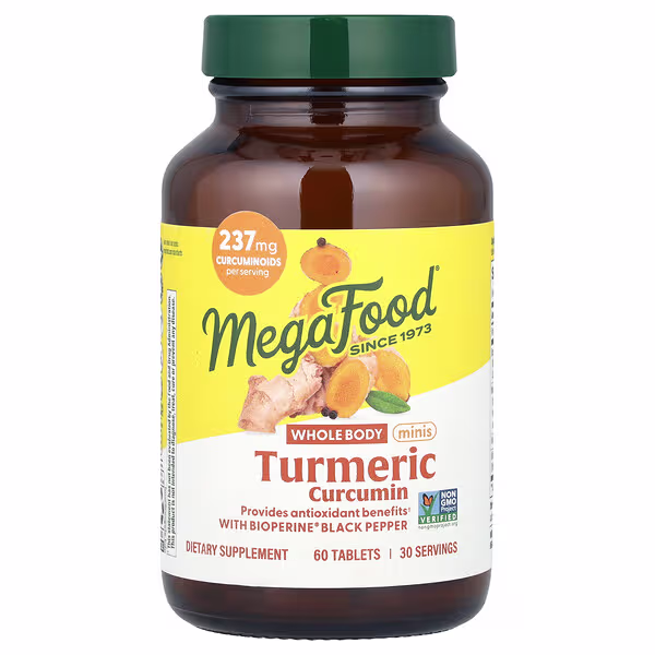 MegaFood, Tumeric Curcumin, Whole Body Minis, 60 Tablets