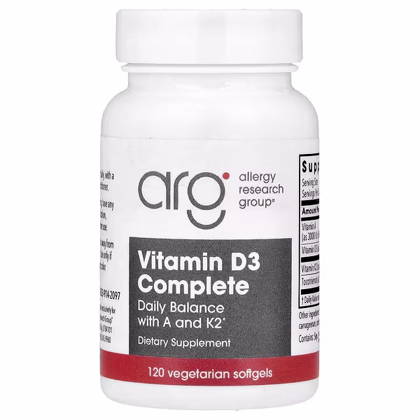 Allergy Research Group, Vitamin D3 Complete, 120 Vegetarian Softgels