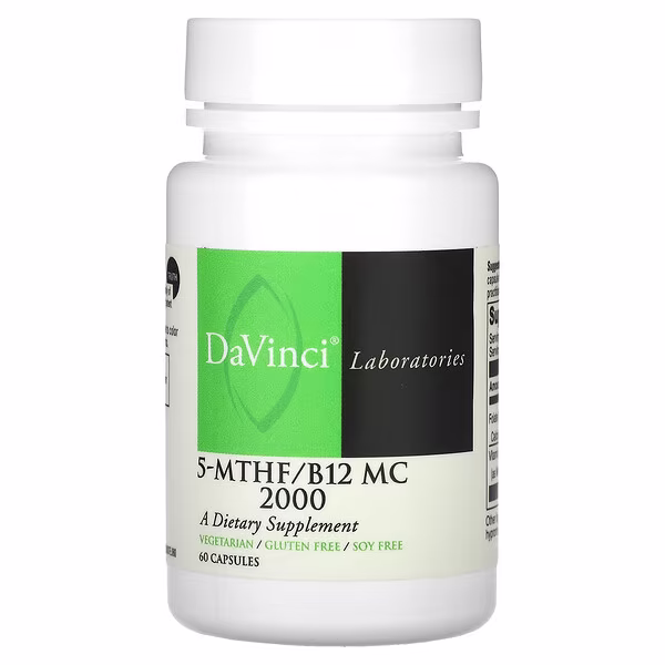 DaVinci Laboratories, 5-MTHF/B12 MC 2000, 60 Capsules