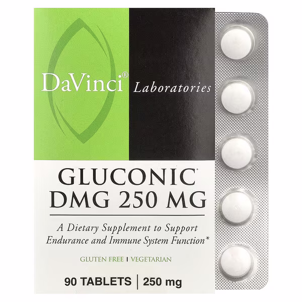 DaVinci Laboratories, Gluconic DMG , 250 mg , 90 Tablets