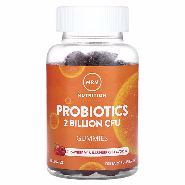 MRM Nutrition, Probiotics Gummies, Strawberry & Raspberry, 60 Gummies (1 Billion CFU per Gummy)