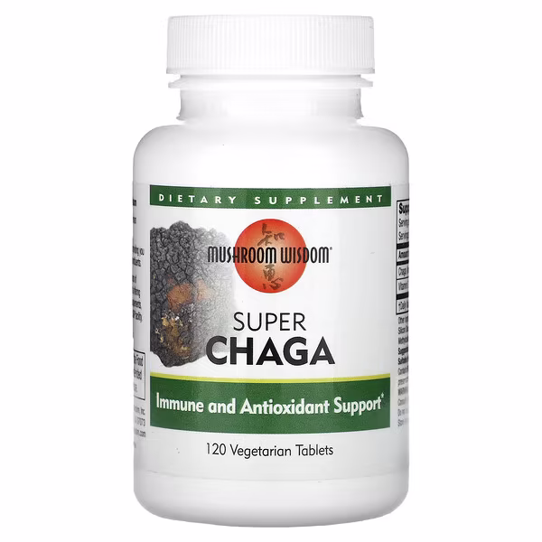 Mushroom Wisdom, Super Chaga, 120 Vegetarian Tablets