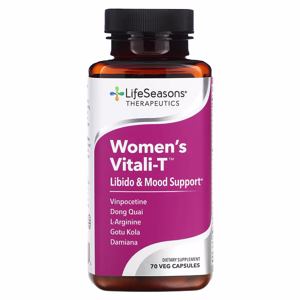 LifeSeasons, Women's Vitali-T, Libido & Mood Support, 70 Veg Capsules