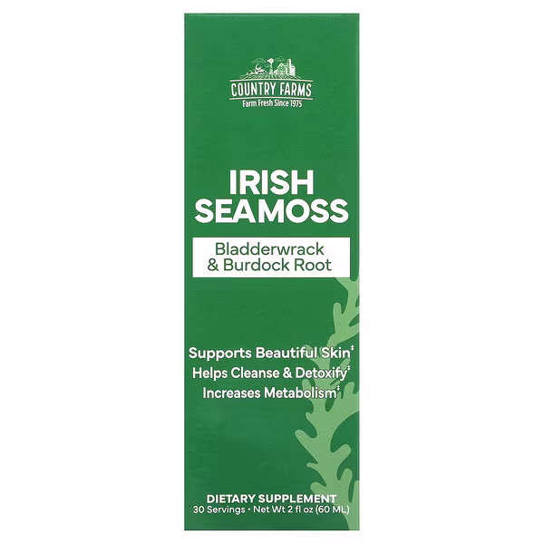 Country Farms, Irish Sea Moss, Bladderwrack & Burdock Root, 2 fl oz (60 ml)
