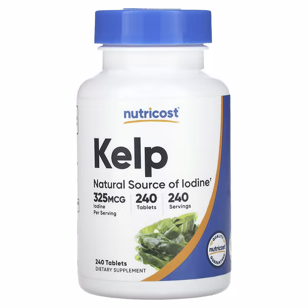 Nutricost, Kelp, 325 mcg, 240 Tablets