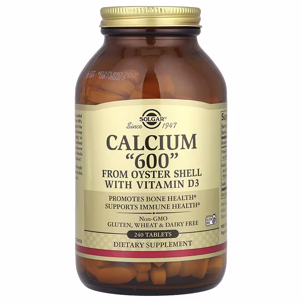 Solgar, Calcium "600" from Oyster Shell with Vitamin D3, 240 Tablets