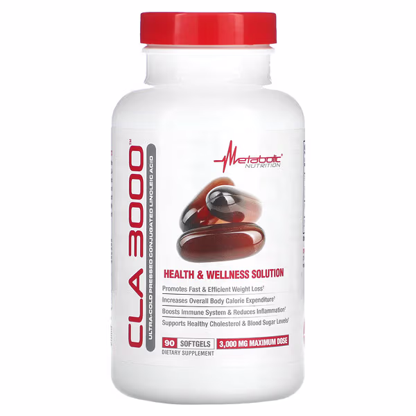Metabolic Nutrition, CLA 3000, 90 Softgels (1,000 mg per Softgel)