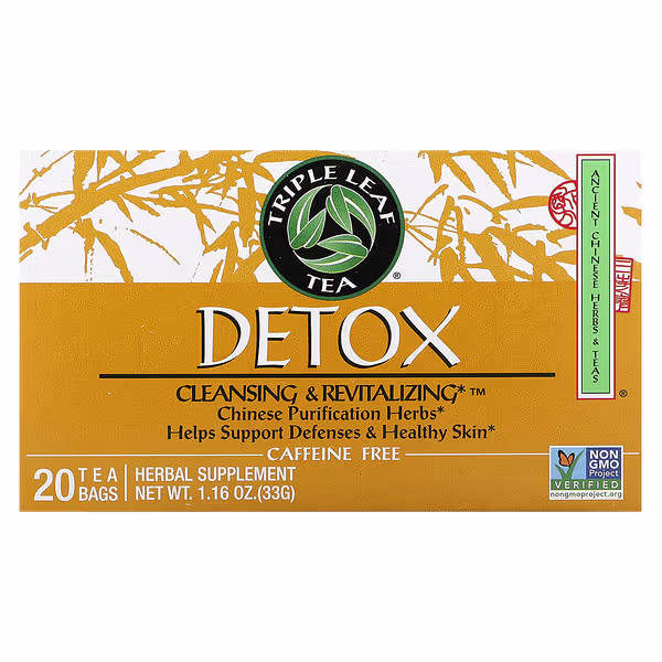Triple Leaf Tea, Detox, Caffeine Free, 20 Tea Bags, 1.16 oz (33 g)