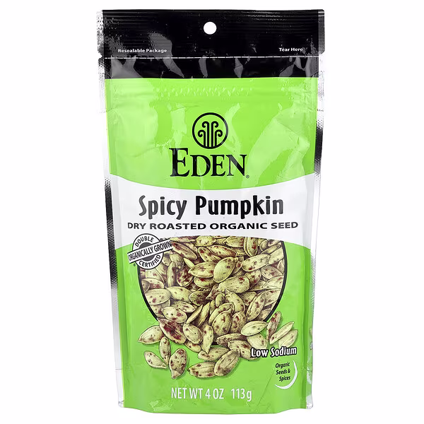 Eden Foods, Organic Spicy Pumpkin Seeds, Dry Roasted, 4 oz (113 g)