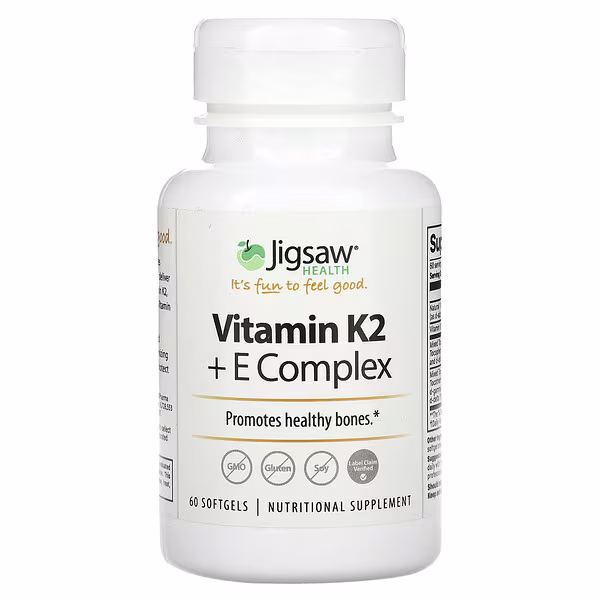 Jigsaw Health, Vitamin K2 + E Complex , 60 Softgels