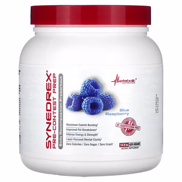 Metabolic Nutrition, Synedrex, Pre-Contest Prep, Blue Raspberry, 14.8 oz (420 g)