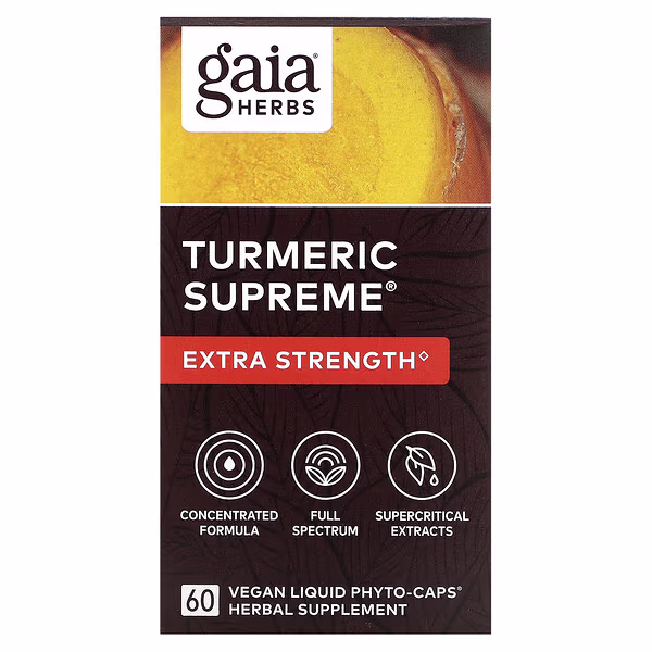 Gaia Herbs, Turmeric Supreme, 60 Vegan Liquid Phyto-Caps