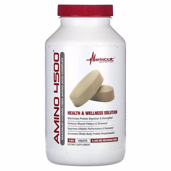 Metabolic Nutrition, Amino 4500, 180 Tablets