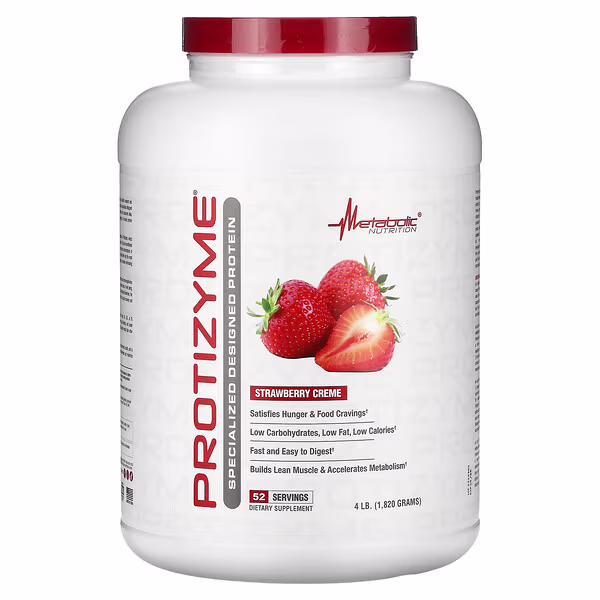 Metabolic Nutrition, Protizyme, Specialized Designed Protein, Strawberry Creme, 4 lb (1,820 g)