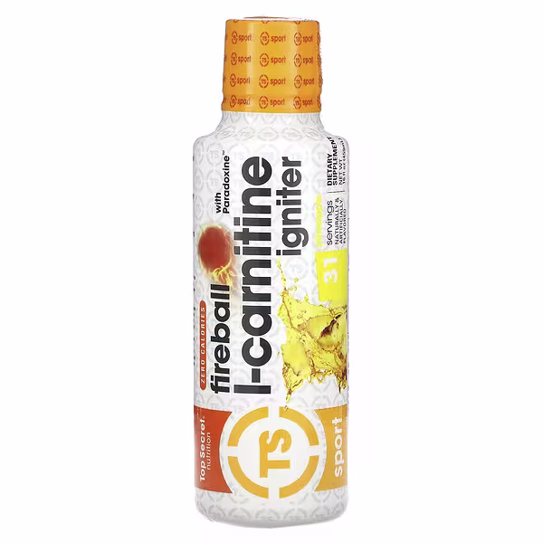 Top Secret Nutrition, Sport, Fireball with Paradoxine, L-Carnitine Igniter, Pineapple, 16 fl oz (459 ml)