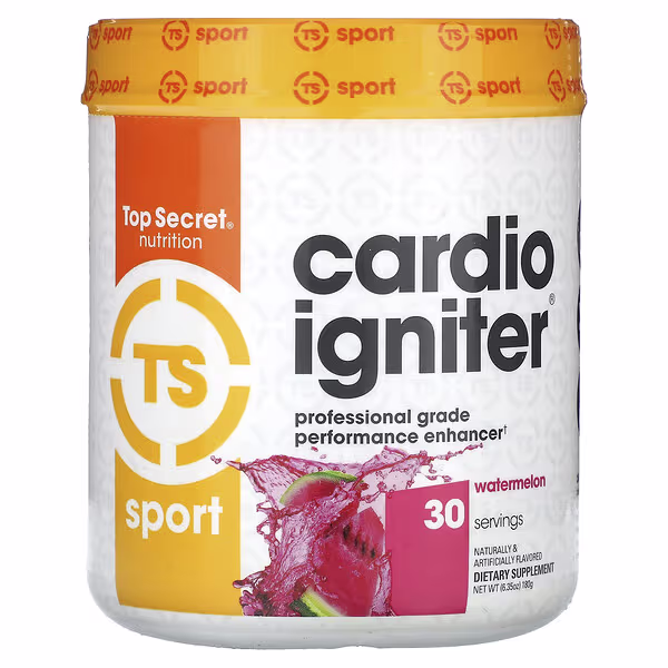 Top Secret Nutrition, Sport, Cardio Igniter, Professional Grade Performance Enhancer, Watermelon, 6.35 oz (180 g)