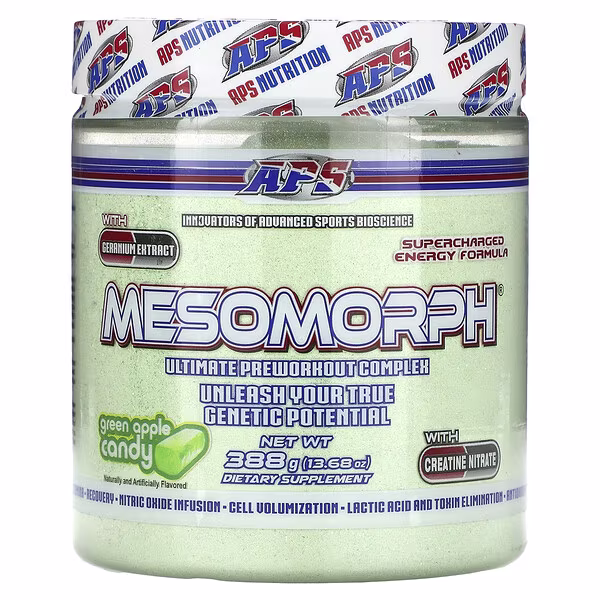 APS, Mesomorph, Green Apple Candy, 13.68 oz (388 g)