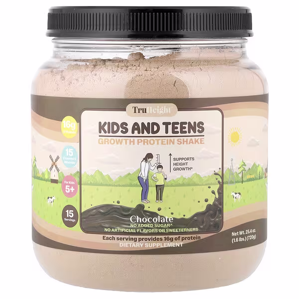 TruHeight, Growth Protein Shake, For Kids 5+, Chocolate, 25.4 oz (720 g)
