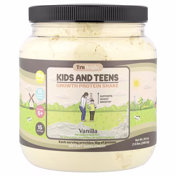 TruHeight, Growth Protein Shake, For Kids 5+, Vanilla, 1.5 lbs (682.5 g)