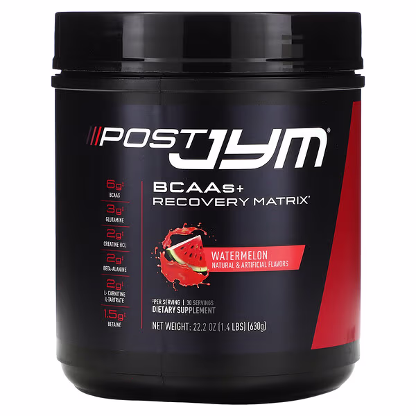 JYM Supplement Science, Post JYM, BCAAs + Recovery Matrix, Watermelon, 1.4 lbs (630 g)
