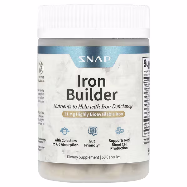Snap Supplements, Iron Builder, 60 Capsules