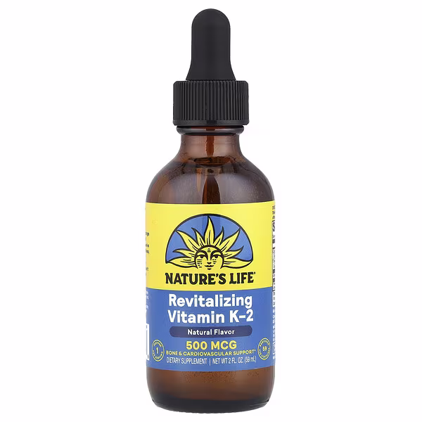 Nature's Life, Revitalizing Vitamin K-2, Natural , 500 mcg, 2 fl oz (59 ml)