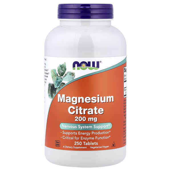 NOW Foods, Magnesium Citrate, 200 mg, 250 Tablets