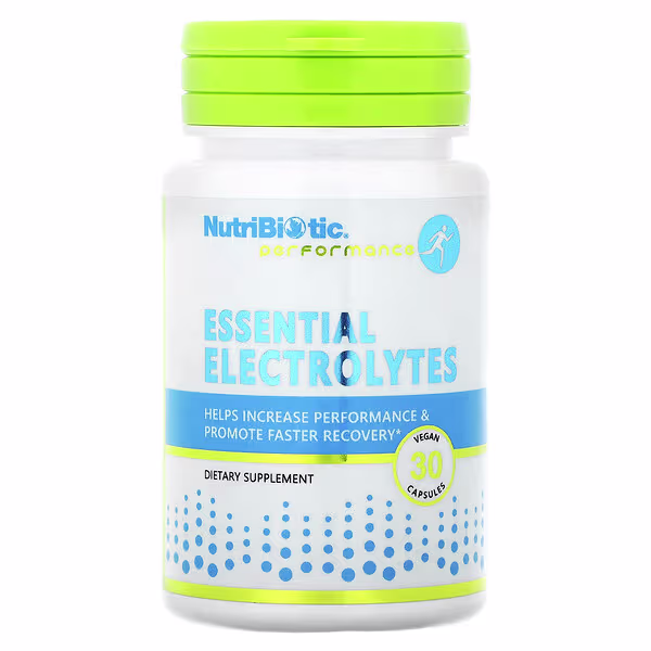 NutriBiotic, Performance, Essential Electrolytes, 30 Vegan Capsules