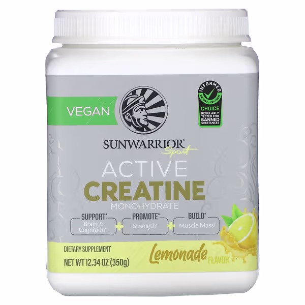 Sunwarrior, Sport, Active Creatine Monohydrate, Lemonade , 12.34 oz (350 g)