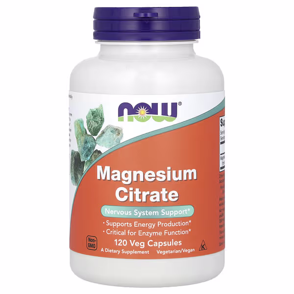 NOW Foods, Magnesium Citrate, 120 Veg Capsules (133 mg per Capsule)