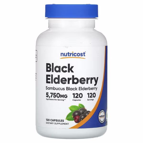 Nutricost, Black Elderberry, 5,750 mg, 120 Capsules
