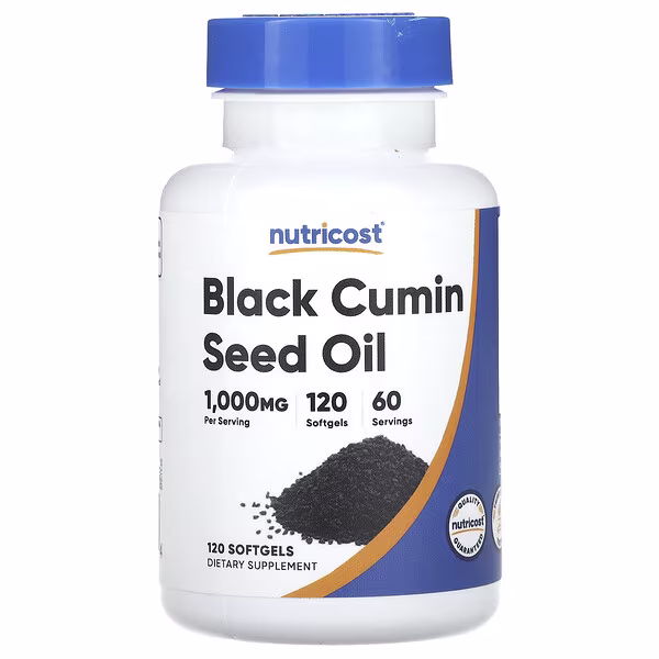 Nutricost, Black Cumin Seed Oil, 120 Softgels (500 mg per Softgel)