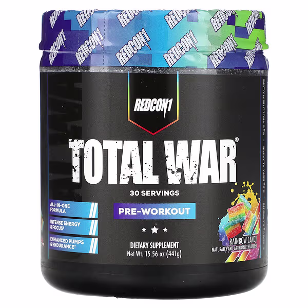 Redcon1, Total War, Pre-Workout, Rainbow Candy, 15.56 oz (441 g)