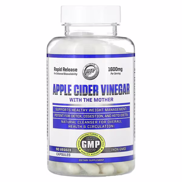 Hi Tech Pharmaceuticals, Apple Cider Vinegar With The Mother, Rapid Release, 90 Veggie Capsules (800 mg per Capsule)