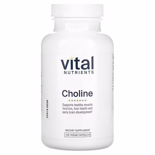 Vital Nutrients, Choline, 120 Vegan Capsules (275 mg per Capsule)