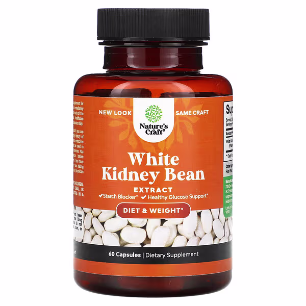 Nature's Craft, White Kidney Bean Extract, 60 Capsules (600 mg per Capsule)