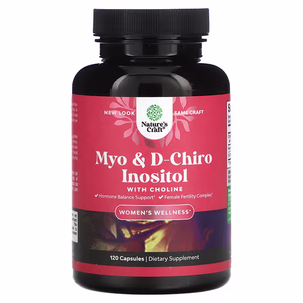 Nature's Craft, Myo & D-Chiro Inositol with Choline, 120 Capsules