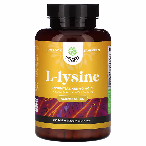 Nature's Craft, L-Lysine, 240 Tablets (500 mg per Tablet)