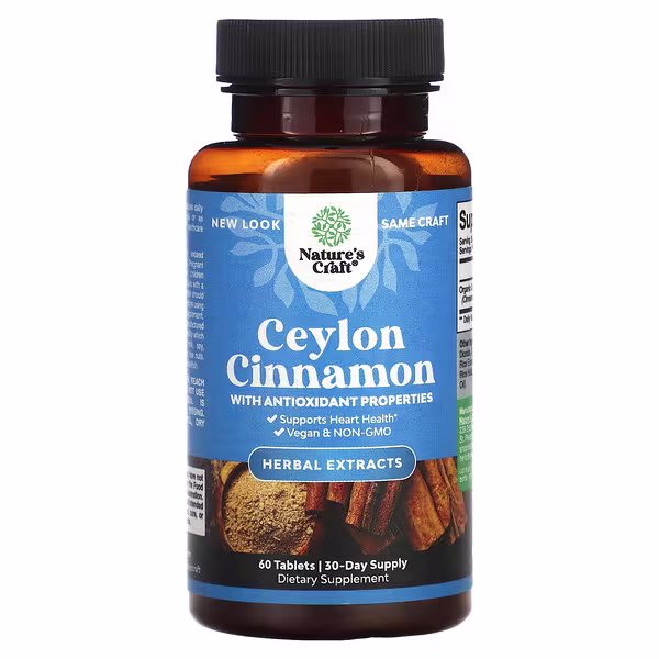 Nature's Craft, Ceylon Cinnamon, 60 Tablets (500 mg per Tablet)