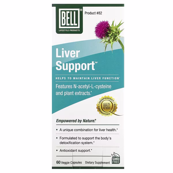 Bell Lifestyle, Liver Support, 60 Veggie Capsules