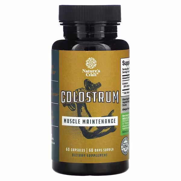 Nature's Craft, Colostrum, 500 mg, 60 Capsules