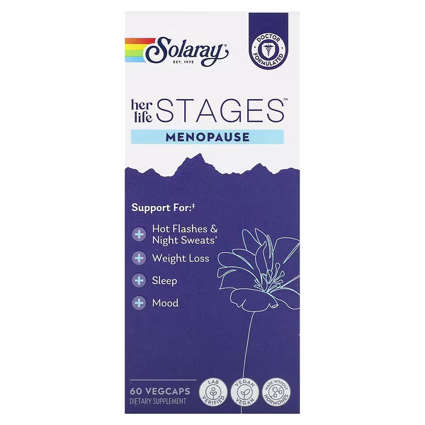 Solaray, Her Life Stages, Menopause, 60 Vegcaps