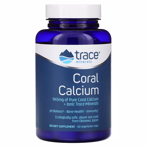 Trace, Coral Calcium + Iconic Trace Minerals, 60 Vegetarian Caps